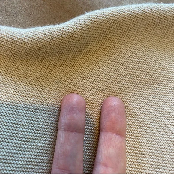 Quince Heather Oatmeal Lightweight Cotton Cashmere Link-Stitch Dolman Sweater XL - Picture 12 of 16